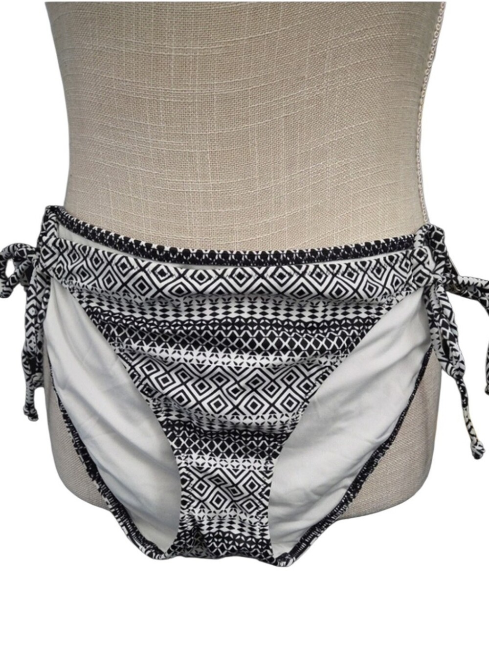 Victoria's Secret Black & White Geometric Tie-Side Bikini - Picture 3 of 6